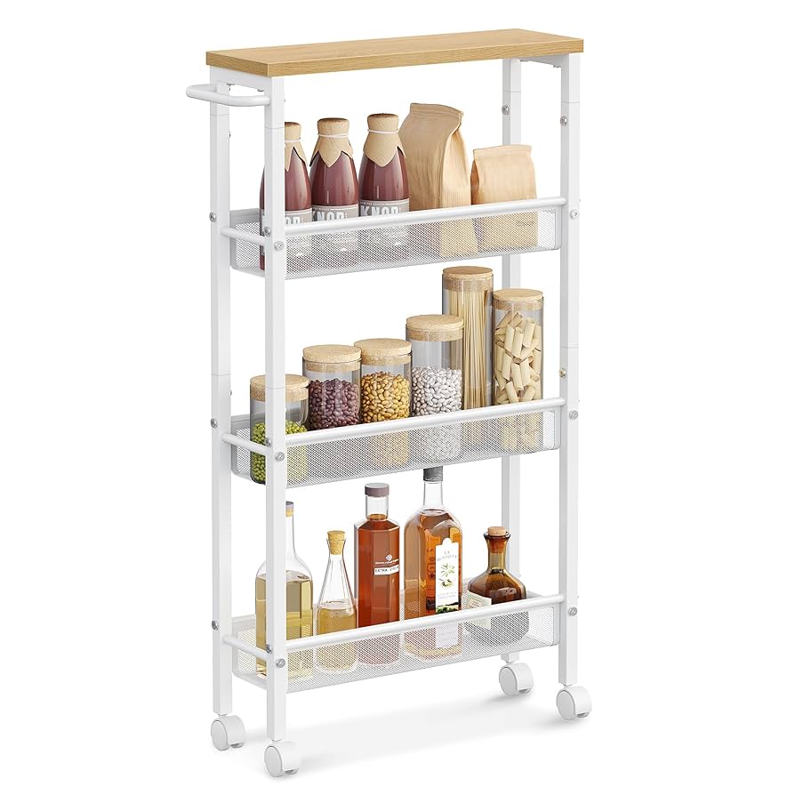 ホームエレクター 細型すき間収納ワゴン ウレタンキャスター付き