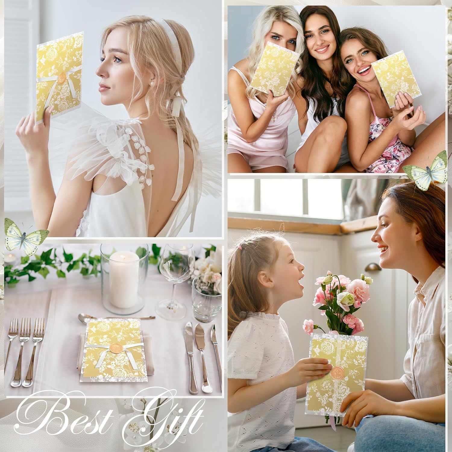 Fullhawl 150 Pcs Wedding Vellum Jackets Bulk for 5x7 Invitations Paper Vellum Wedding Invitation Accessories Kit Envelope Inserts Liners for Bridal Shower Baby Shower Birthday Mother(Rose)