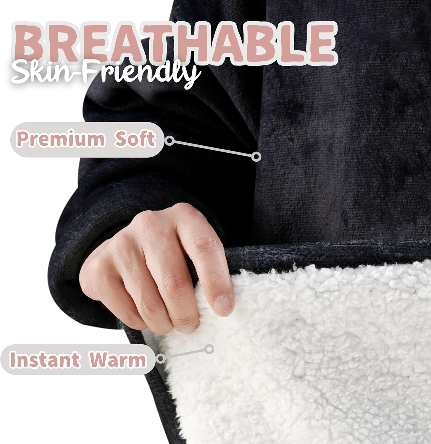 Railway Railfan Gifts for Men Women - Locomotive Steam Engine Oversized Wearable Blanket Hoodie with Pocket - One Size Fits Most