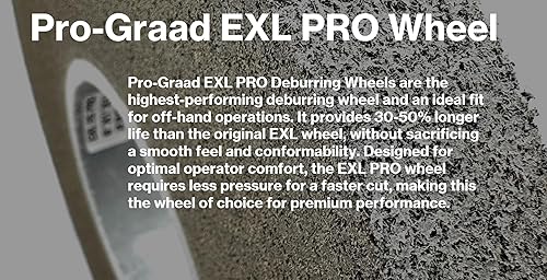 Miniatura 5 de Pro-Graad EXL PRO Rueda de pulido de desbarbado convoluto  Carburo de silicio fino 9S de 12 x 1 pulgada x 5 pulgadas  Grado profesional  Rueda de