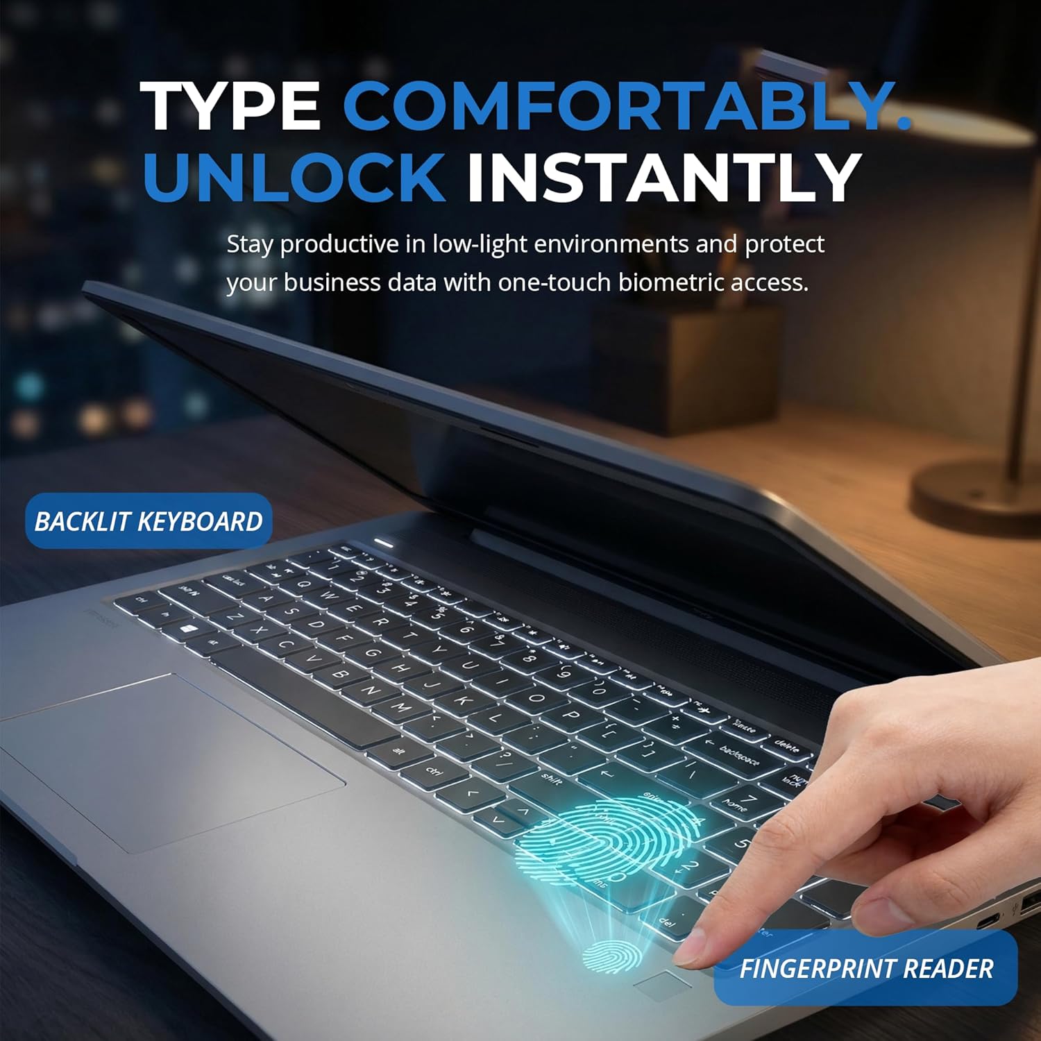 HP 17 Laptop for Office Business - 64 GB RAM, 2 TB SSD, Intel i5-1334U(Up to 4.6 GHz), 17.3" FHD Display, Backlit Keyboard, Fingerprint Reader, Privacy Webcam, Windows 11 Pro, Bundle AI Voice Recorder