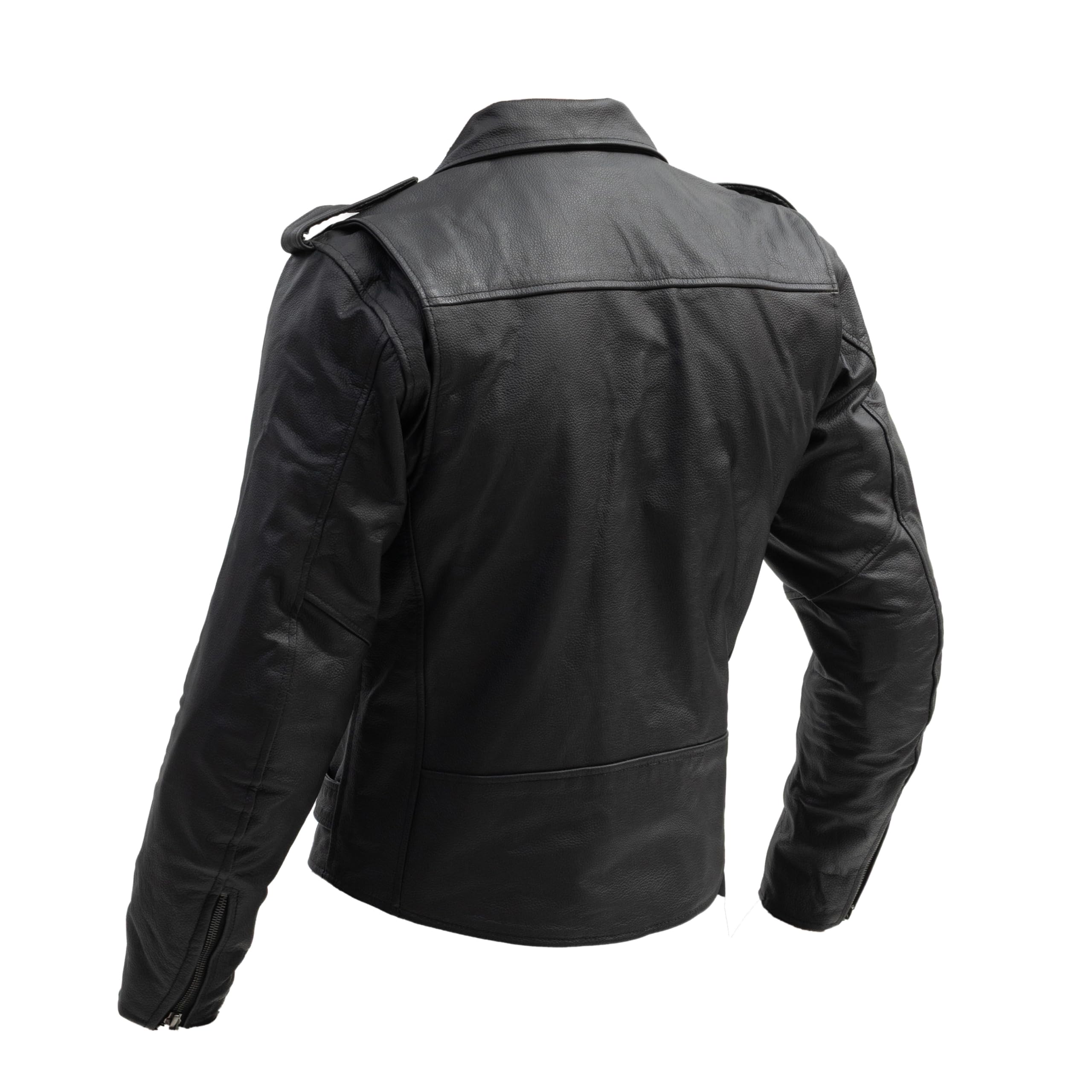 BROGER Rocker Chaqueta de moto Hombre | Piel | Protectores de codo y hombro de Nivel 1 | Bolsillo para protector de espalda | Nivel de protección AA | Tallas hasta 10XL