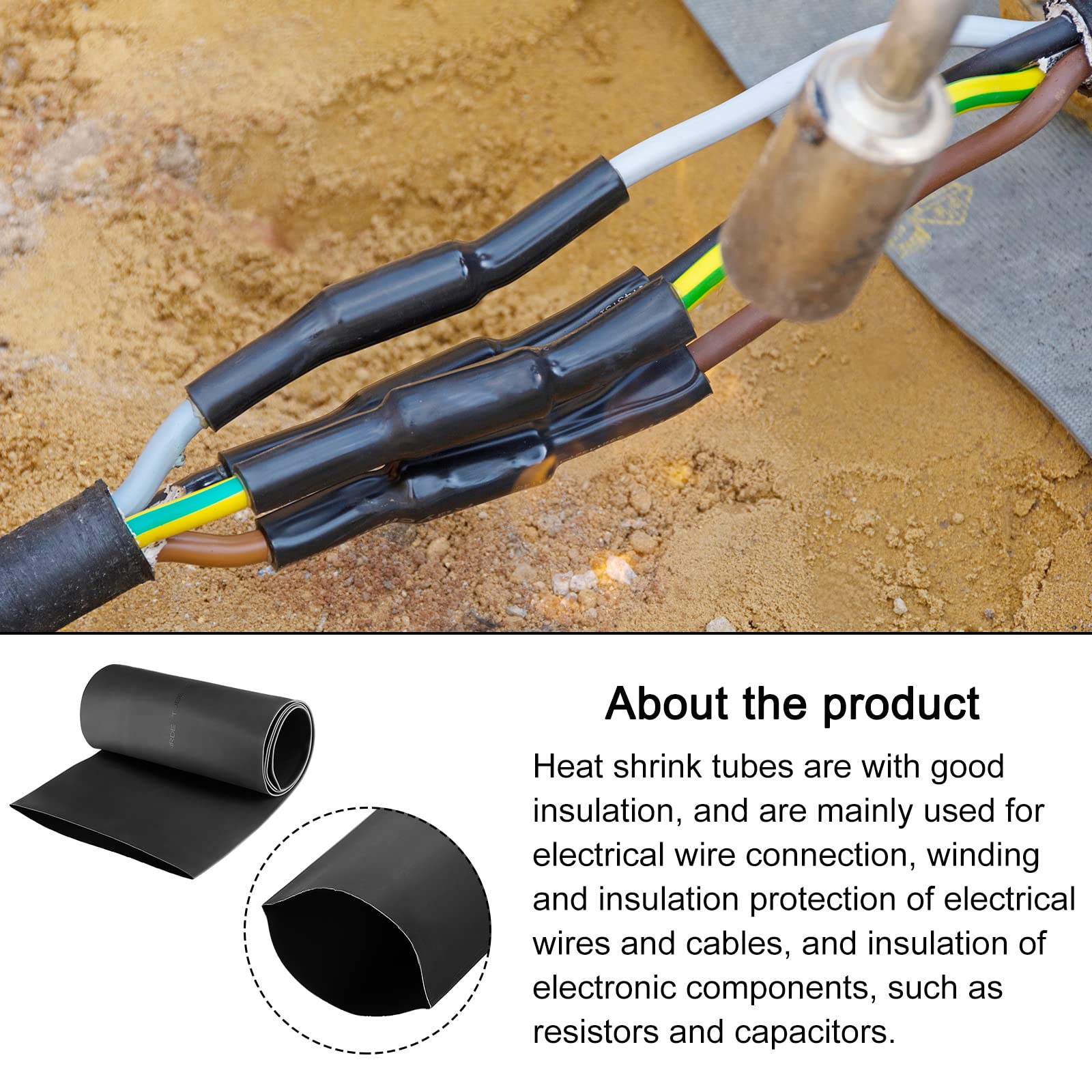 Tubo Termorestringente Arancione Da 1 A 10 Metri, Diametro 2 - Foto 5