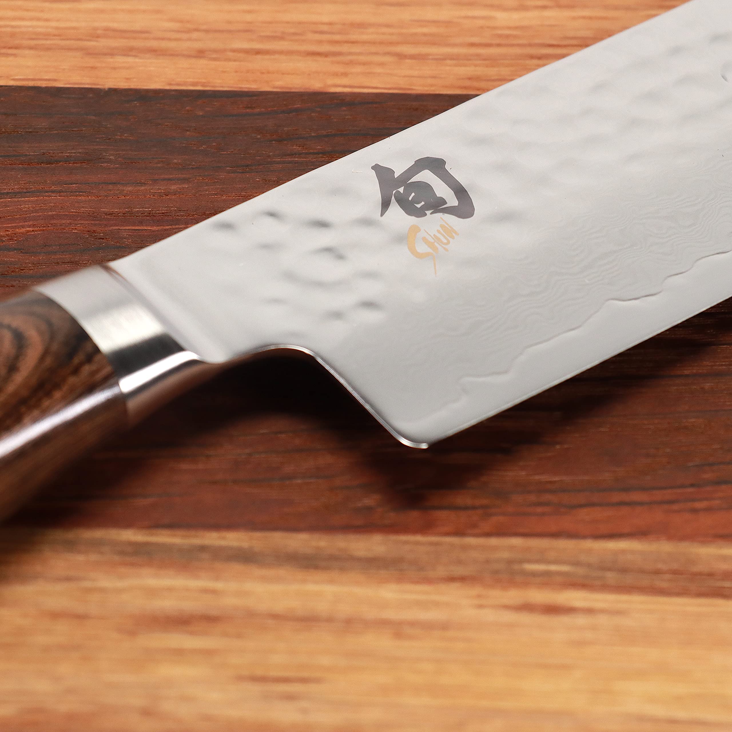 Palatina Werkstatt ® Kai Shun Premier Tim Mälzer TDM-1704 - Set di coltelli damascati ultra affilati + grande tagliere massiccio di Kai, 40 x 30, Acciaio, TDM-1704 Schinkenmesser