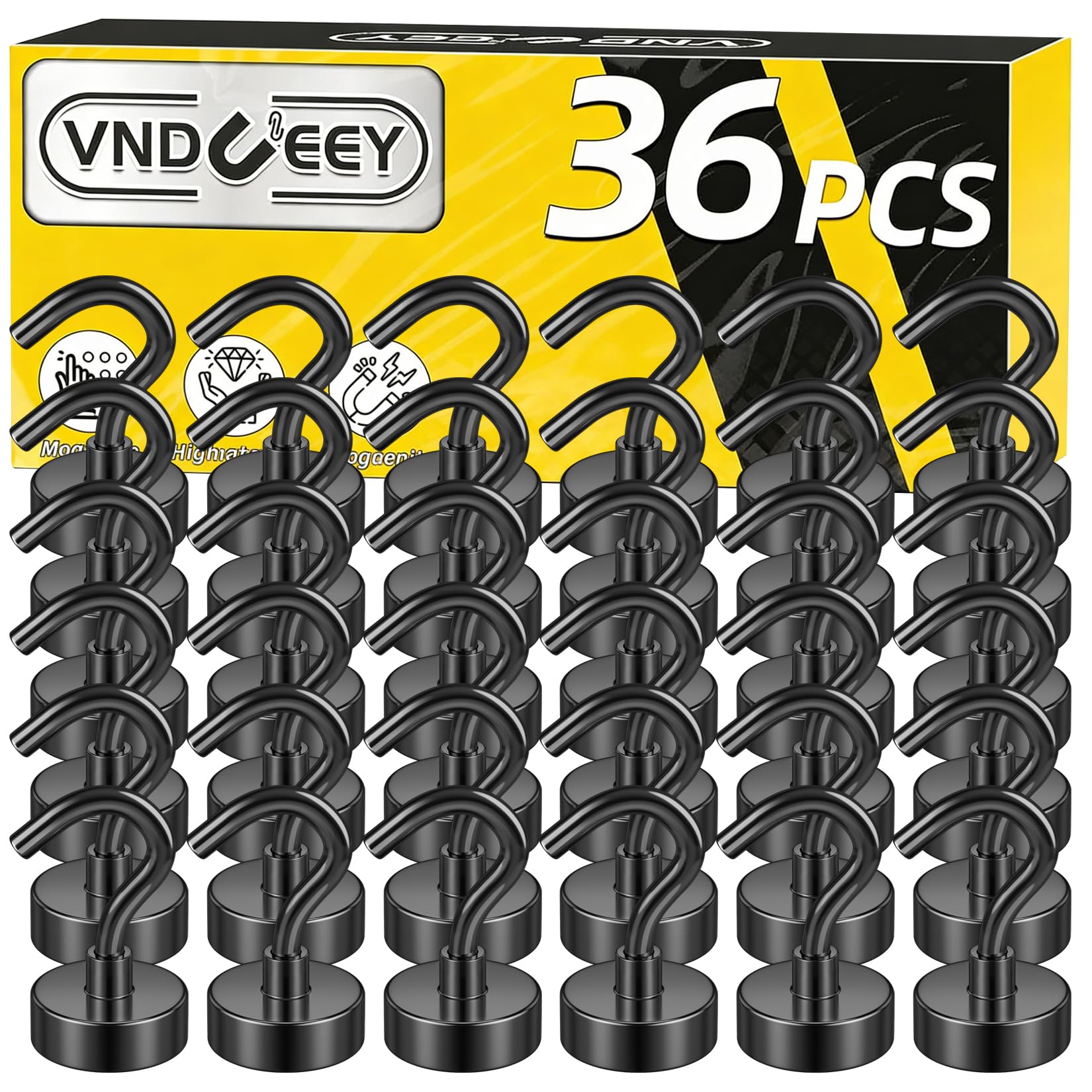 Strong Magnetic Hooks - 60 Pack for Any Room -11