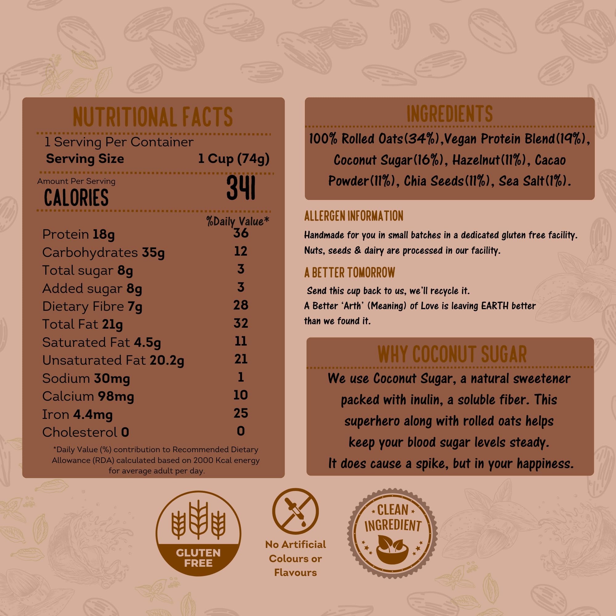 LoveArth High Protein On The Go Hazelnut Cacao, Pack of 2 1