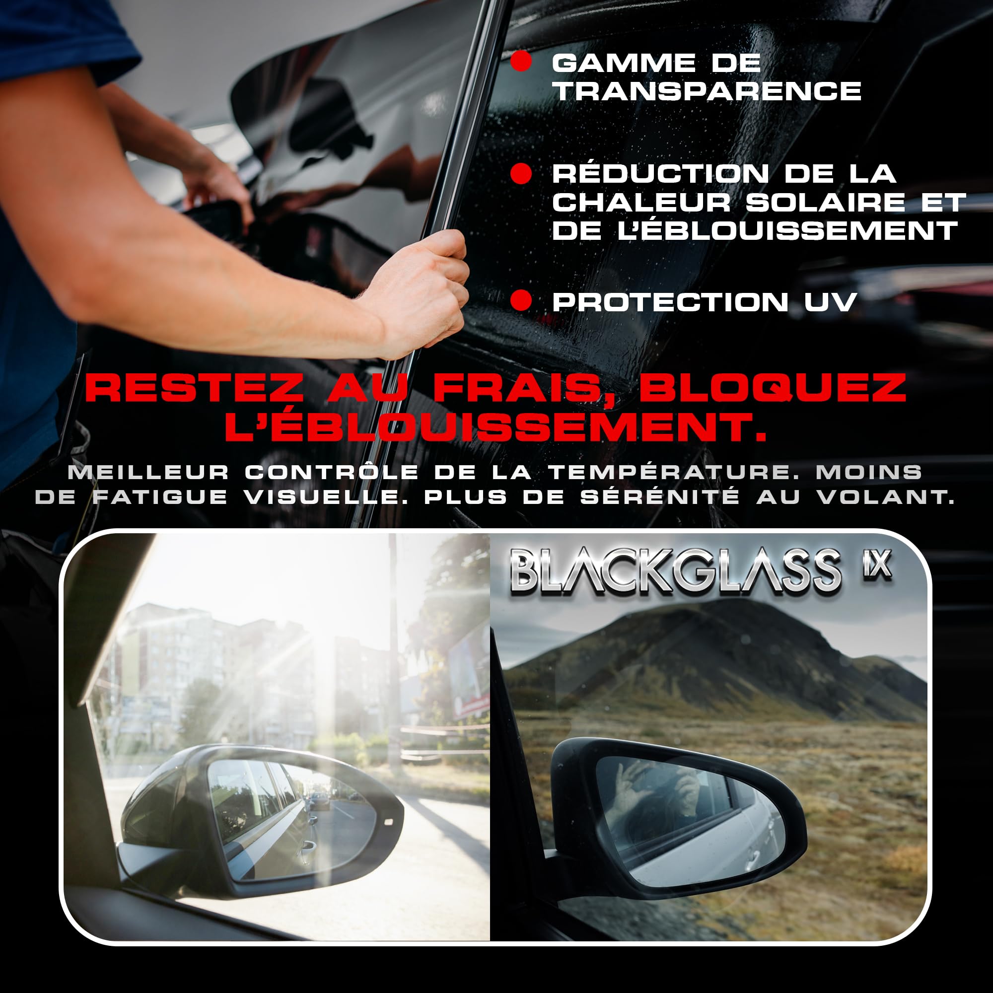 Film Teinté Voiture Noir 1% - Rouleau 300cm X 50cm - Protection Solaire Et Intimité Maximale
