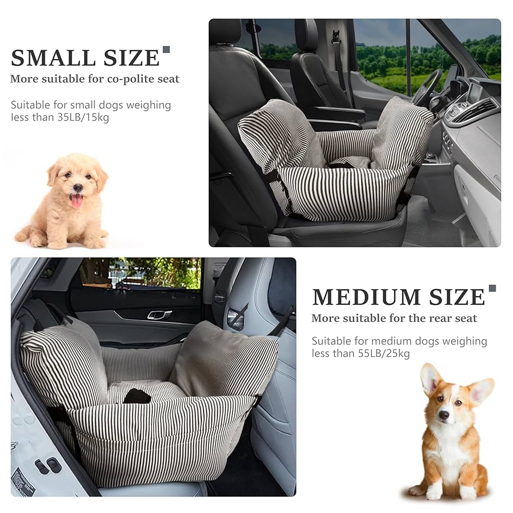 Amazon.com : Johnear Dog Car Seat for Small Pets Up to 35