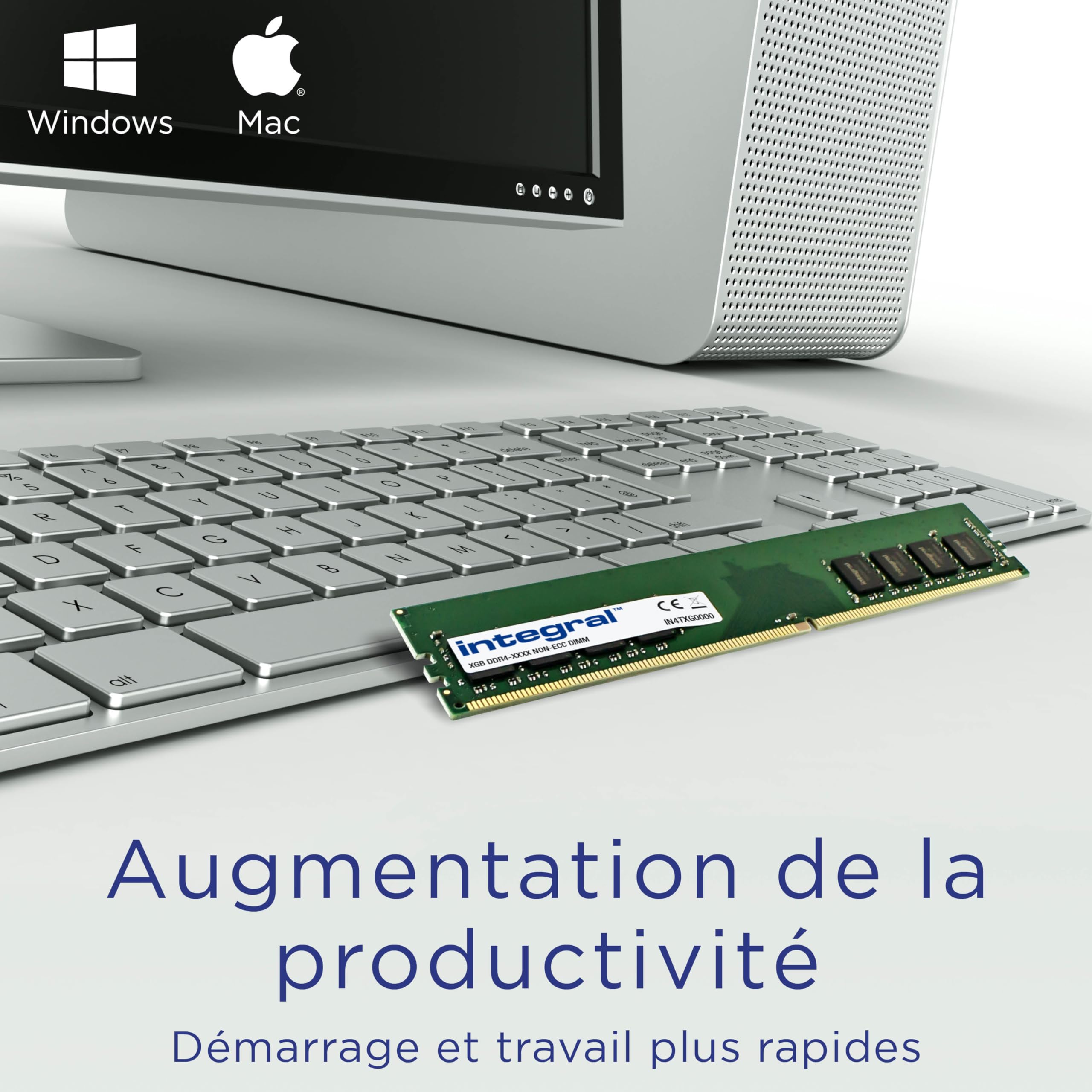 Lot De 2 Barrettes Mémoire DDR4 8 Go (16 Go) PC4-25600 3200 MHz Pour PC De Bureau