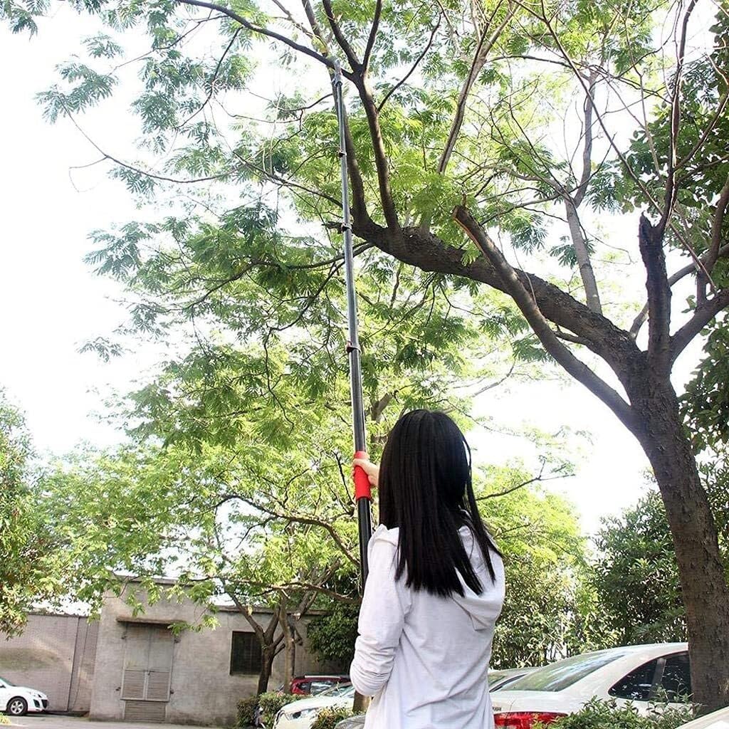 Retractable Pruning Saw, 24FT/7.2M Telescopic Pole Saw for High-Altitude Branch Trimming, Extendable Gardening Tool for Tree Maintenance
