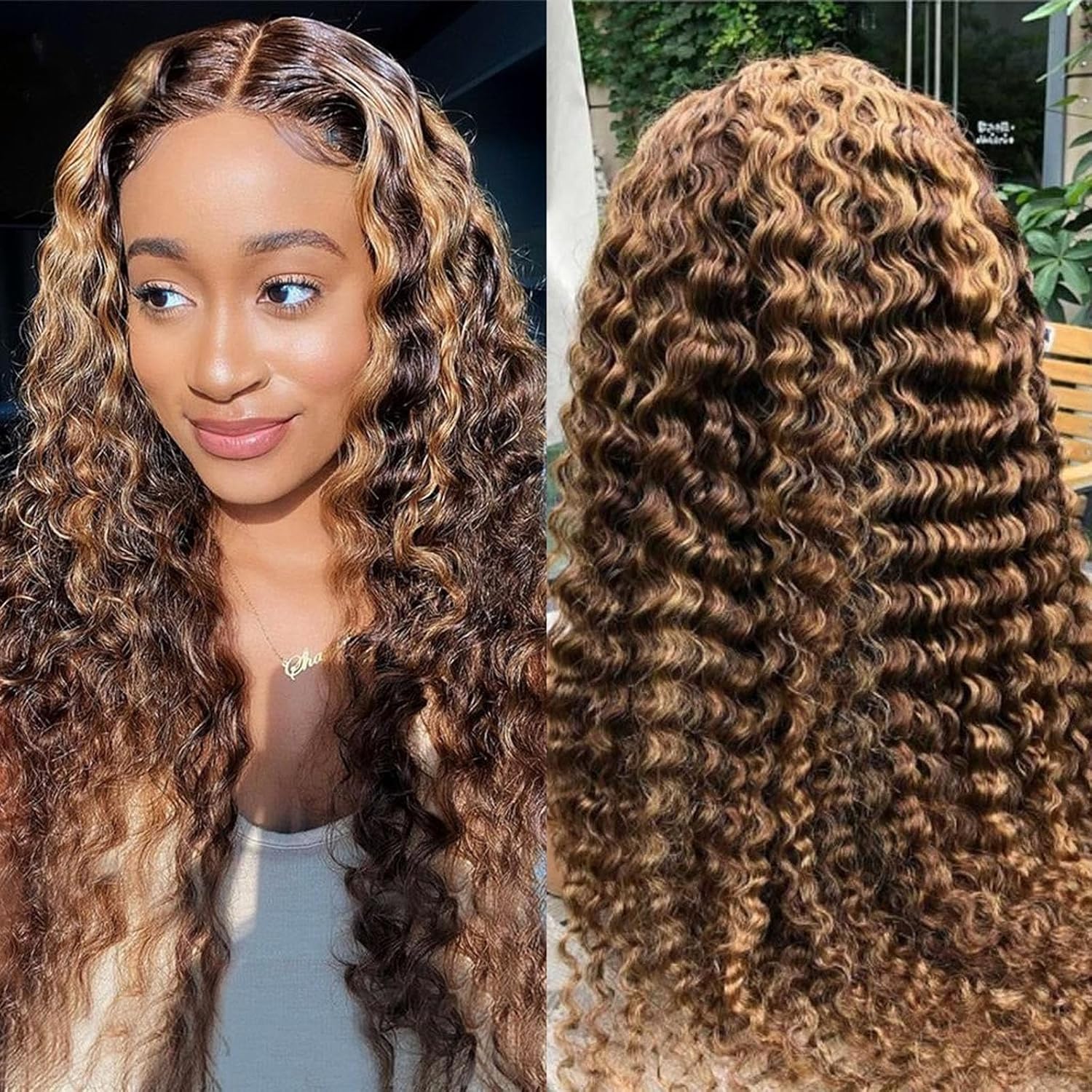 13x6 Deep Wave Lace Front Wigs Human Hair Pre Plucked Natual Color Human Hair Wigs for Women Density 180