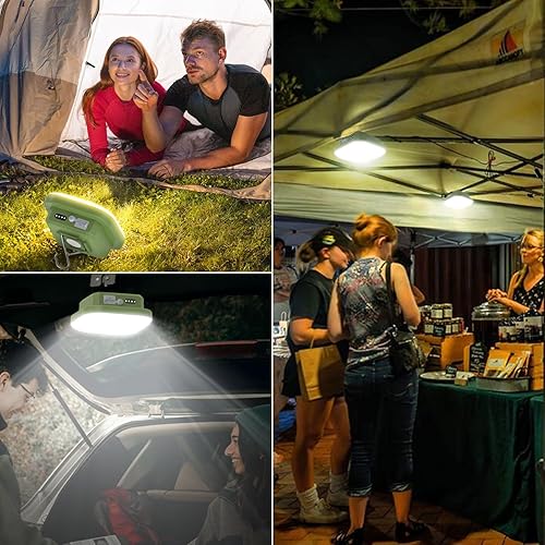 Miniatura 6 de Luces LED para camping, linternas recargables de 12000 mAh, 5 modos de iluminación, luz de tienda de campaña, PD 3.0 de carga rápida, linterna roja