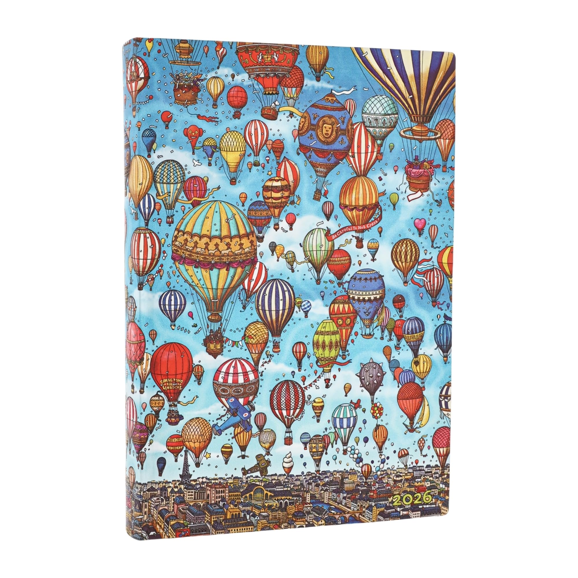2026 Balloon Festival (Pierre the Maze Detective) Midi 12-month Day-at-a-Time Softcover Flexi Dayplanner 2026 (Elastic Band Closure)