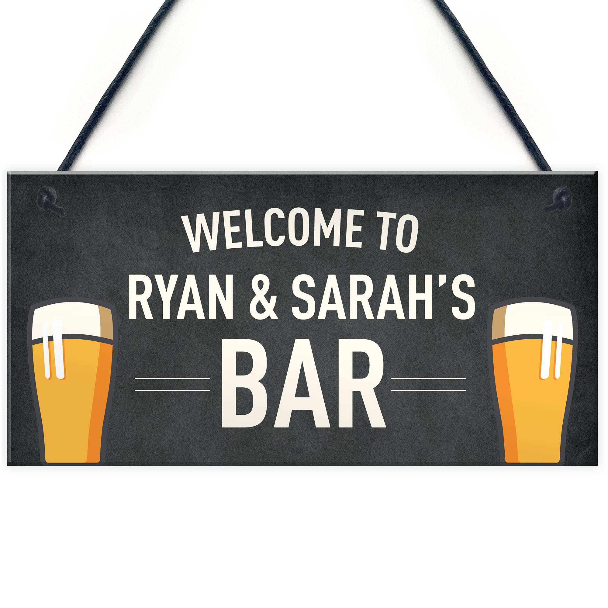 FUNNY Personalised Bar Sign Man Cave Home Bar Pub Sign Beer Alcohol Gift For Men