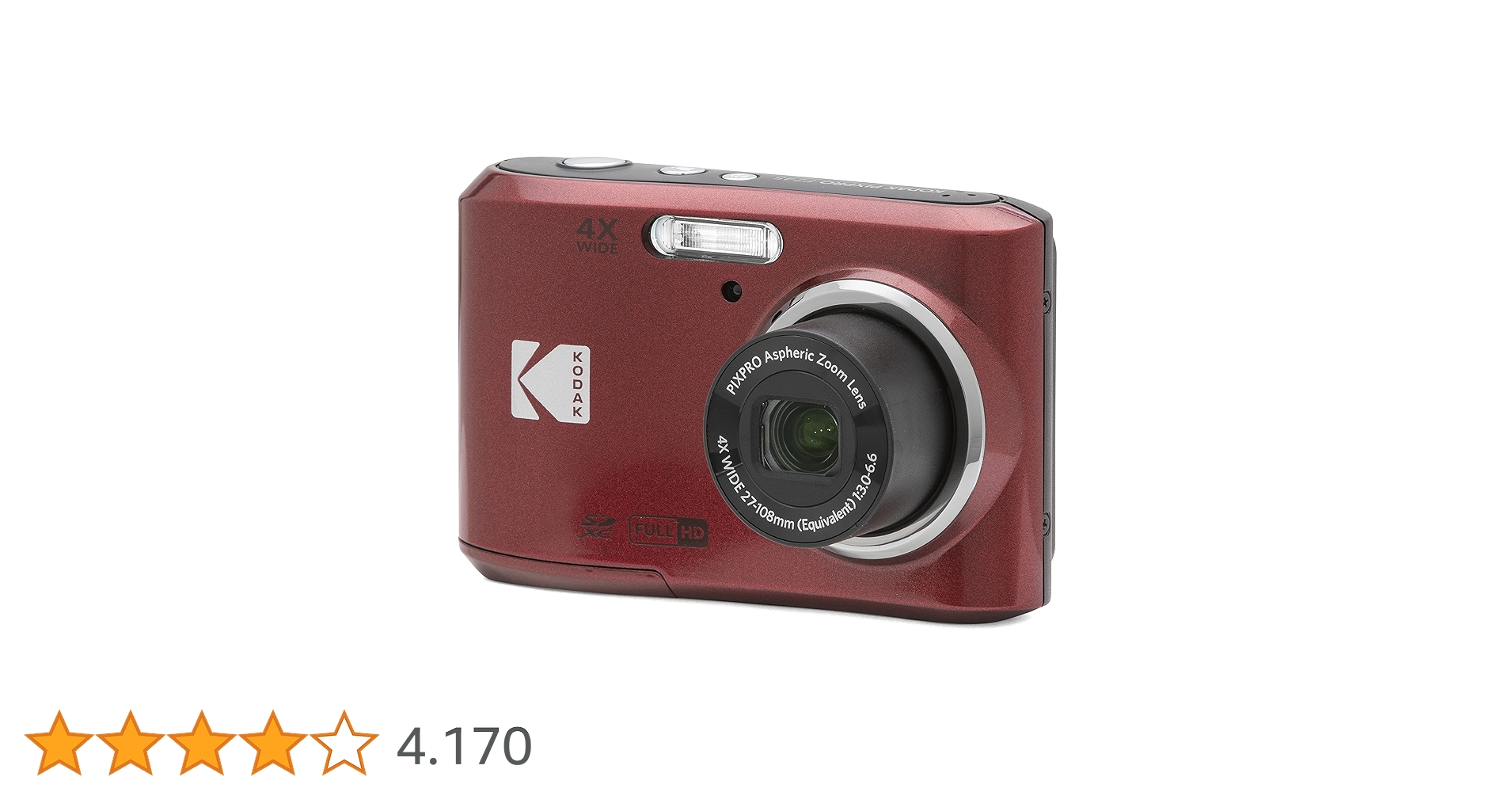 KODAK PIXPRO FZ45 レッド デジタルカメラ KODAK Câmera digital PIXPRO Zoom FZ45-RD de 16 MP com zoom óptico