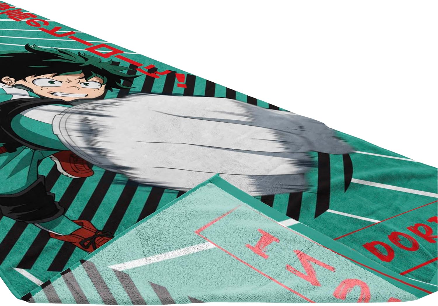 Jay Franco My Hero Academia Bath Pool Beach Towel - Kids Anime Super Soft & Absorbent 100% Cotton Towel with Izuku Midoriya, Measures 28 x 58