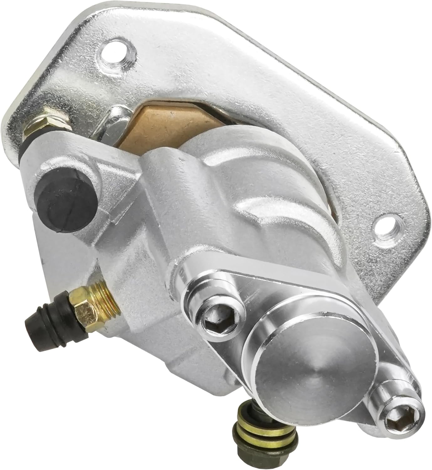 Caltric Rear Brake Caliper with Pads Compatible with Yamaha Raptor 700 700R YFM700R 2006-2012