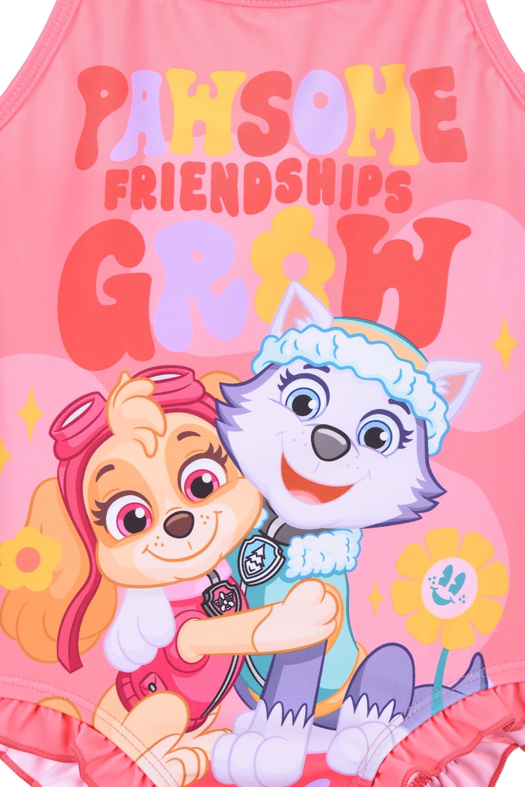 PAW PATROL Costume da bagno bikini con volant per ragazze – Skye & Everest Cartoon Summer Costume da bagno