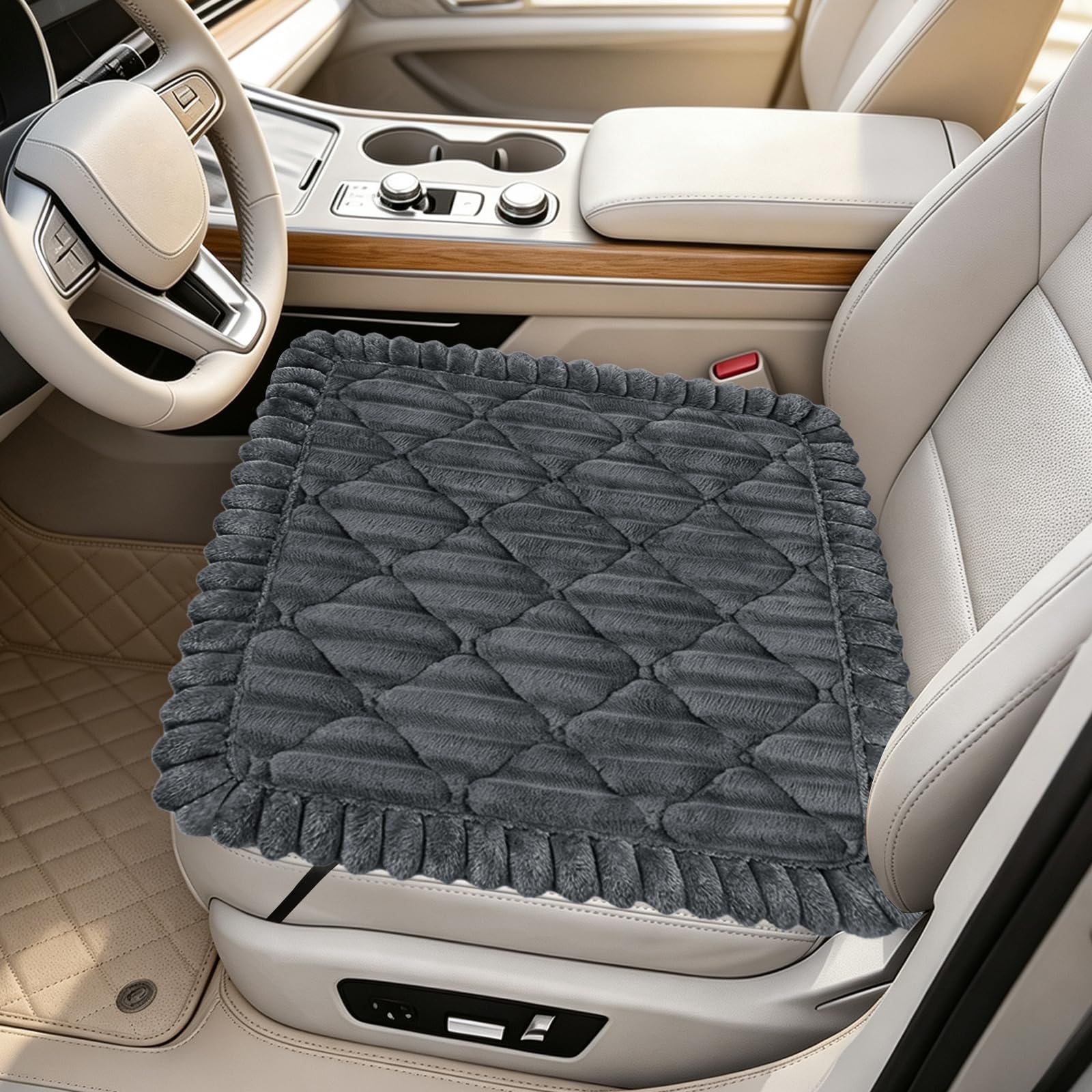SYLC Dog Bed for Car Back Seat, Non-Slip Car Seat Cushion Cover Soft Plush