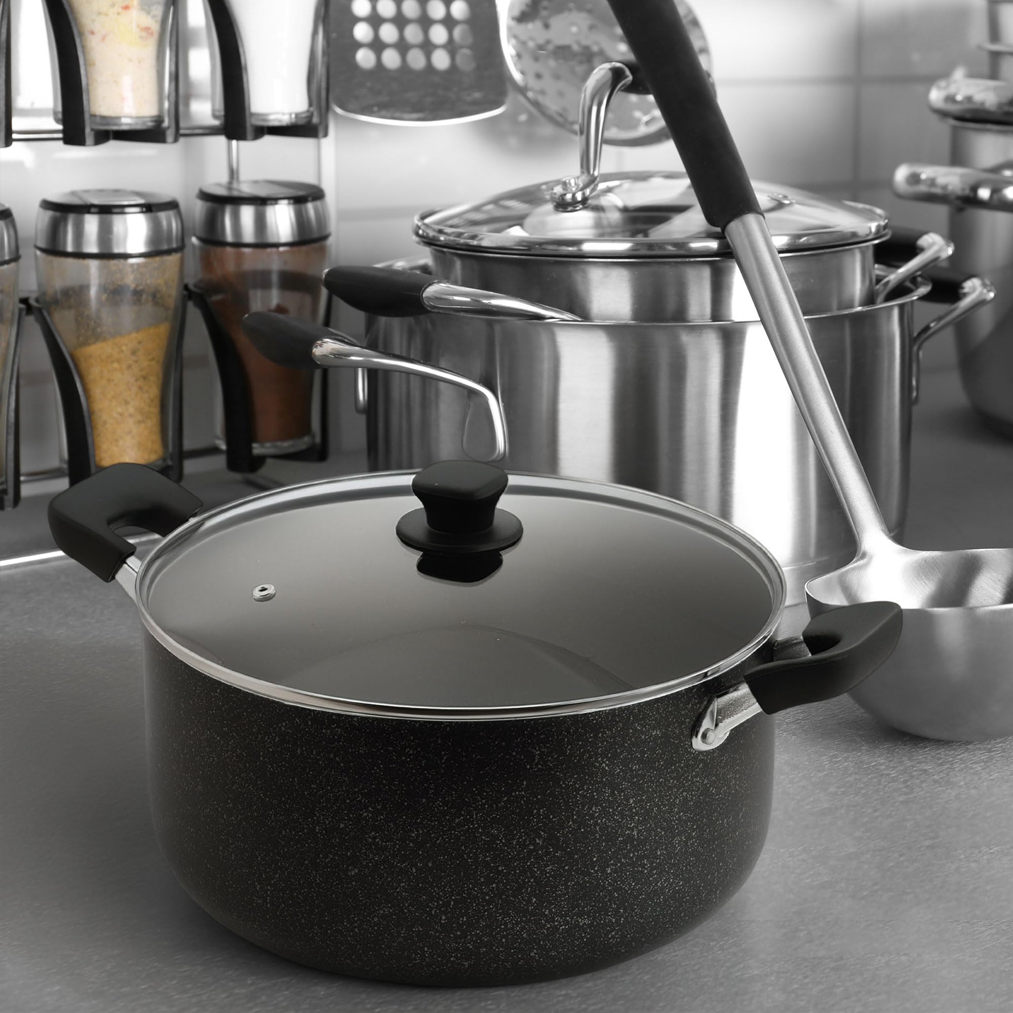 PRO SELECT 大きい鍋 蓋付き Amazon｜パール金属 深型大型鍋 ガラス蓋付 30cm IH対応 マーブル