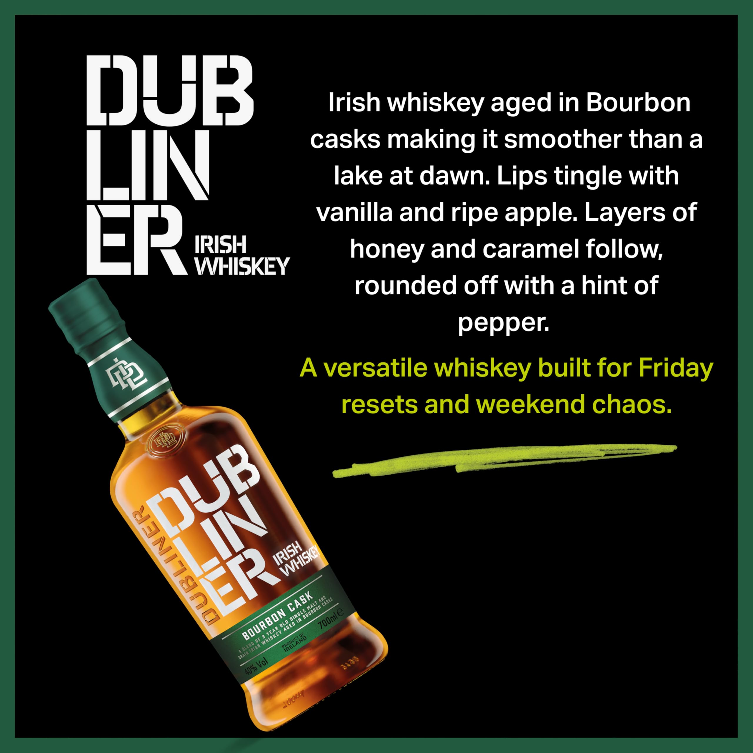 The Dubliner Bourbon Cask Aged Irish Whiskey - 700 ml : Amazon.es