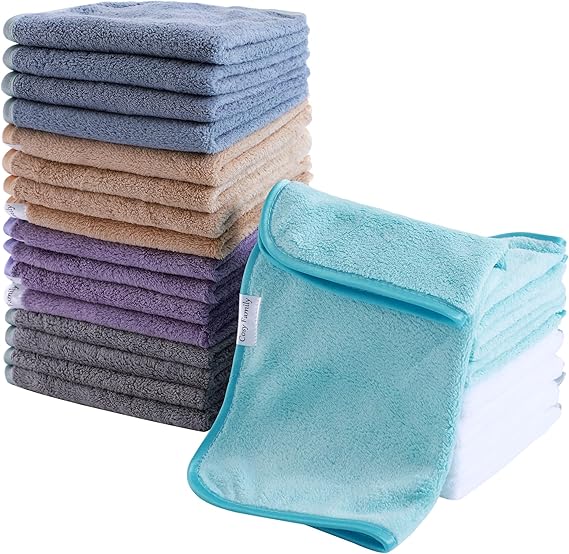 Cosy Family 24 Pack Soft Washcloths Set Cosy Family Soft Washcloths Set