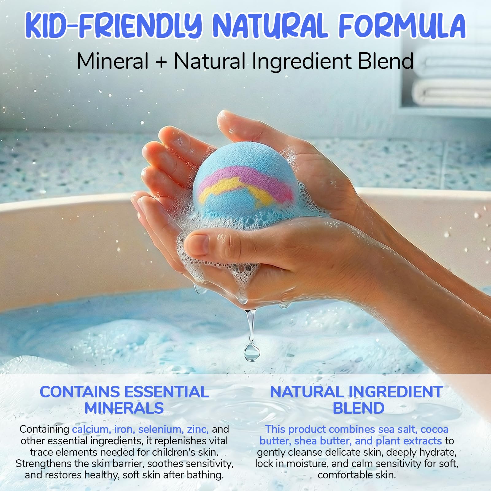 Bombe da bagno con sorpresa, 12PCS Bombe da bagno bambini, bombe da Bagno in Schiuma Organica Naturale, Regali per Ragazzi e Ragazze,bath bomb gift