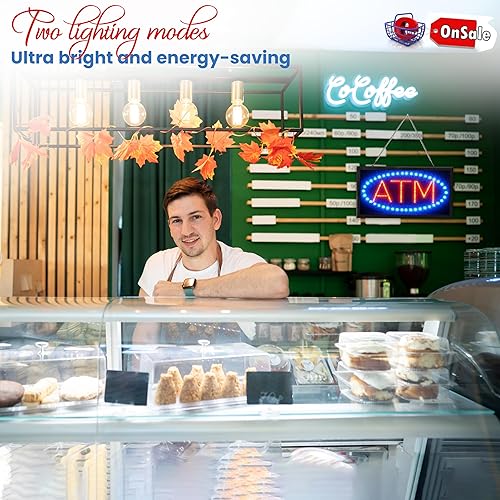 Miniatura 4 de Letrero de luz de neón LED con animación de encendidoapagado y encendidoapagado, dos interruptores para negocios (letrero de barra L02)