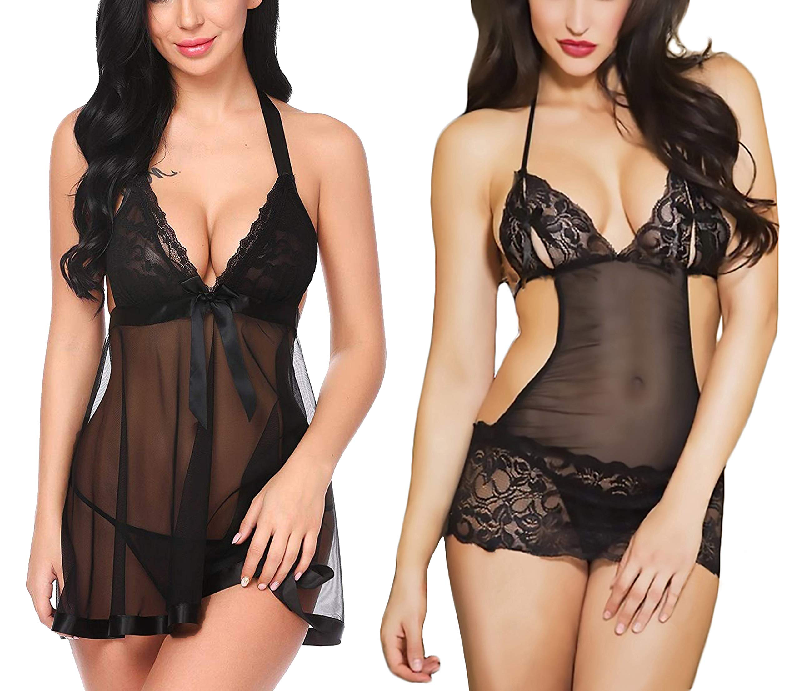 xs and os Women Babydoll Nightwear Lingerie with Panty Combo (Gift Wrapped)-picture-27