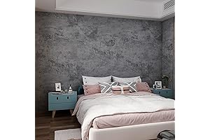 Matte 3D Faux Concrete Wallpaper for Walls