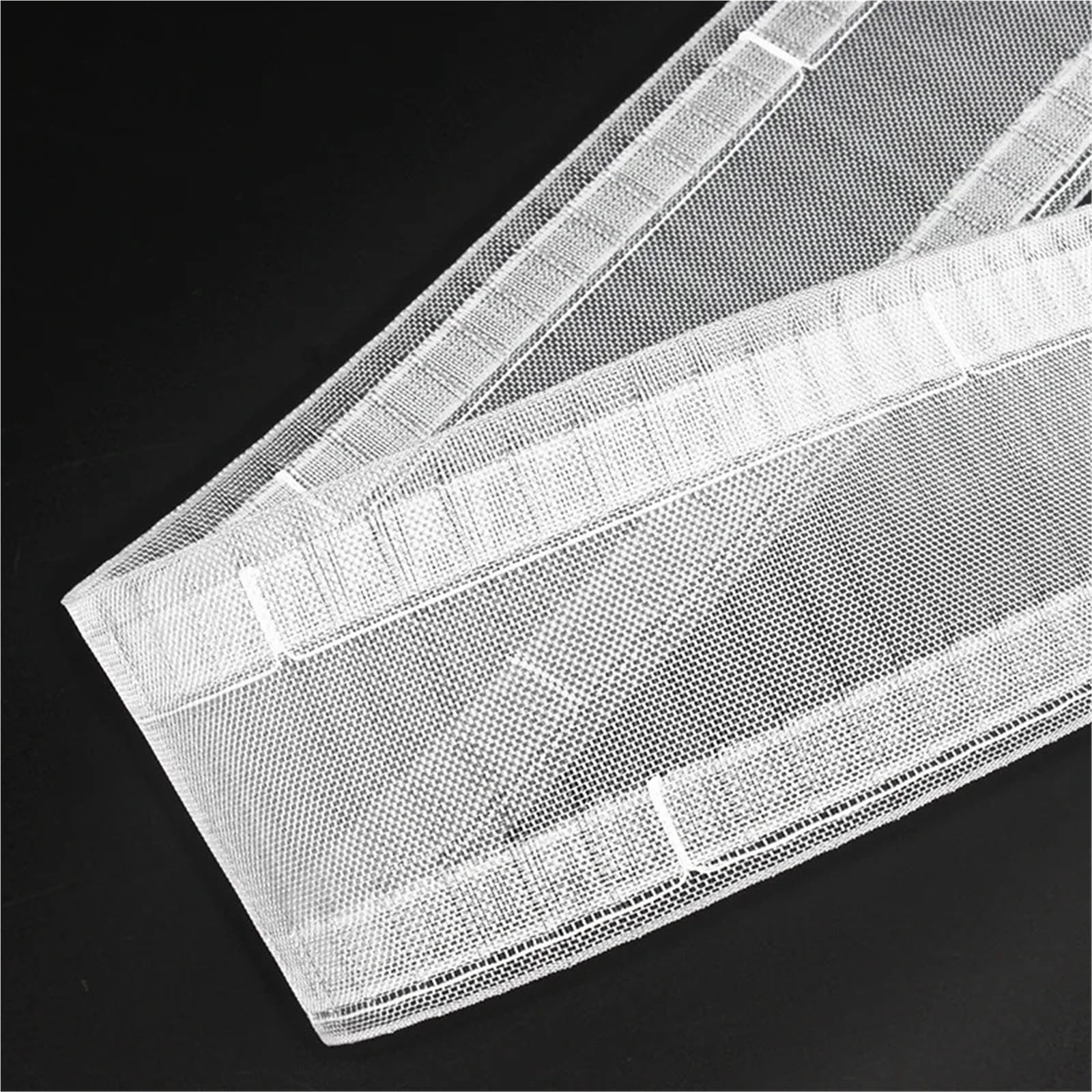 Rufflette pour Rideaux Rideau Transparent de Largeur 75mm, Bande plissée à Pincer, Accessoires Rideau Couture for la Maison, Ruban for ondulé Pliable en S(50M)