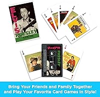 Vista 2 de Aquarius Elvis Presley - Juego de cartas de casete prémium con temática de Elvis Presley para tus juegos de cartas favoritos, mercancía