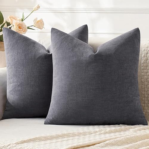 Miniatura 32 de MIULEE Juego de 2 fundas de almohada cuadradas decorativas de felpilla suave de 20 x 20 pulgadas para sofá, sala de estar y cama de color verde