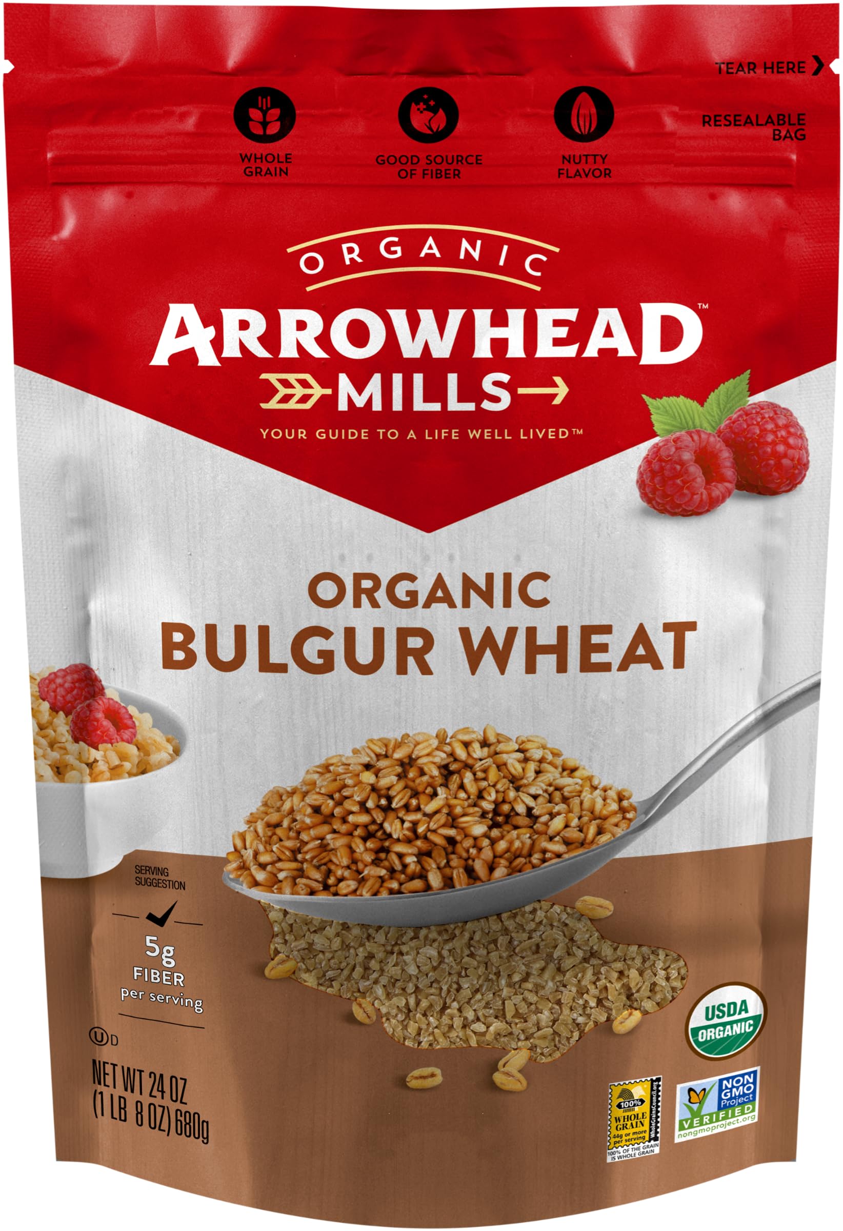 Arrowhead Mills Organic Bulgur Wheat, 24 oz Bag
