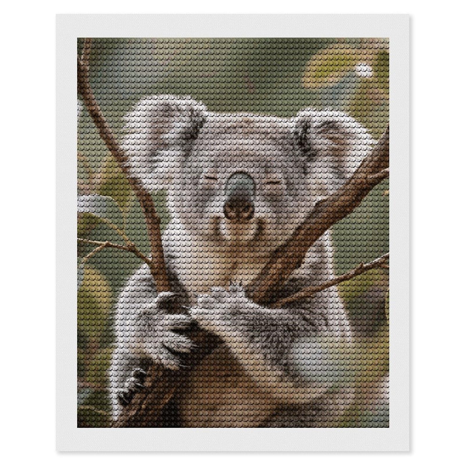 FodPand Koala 5D Diamond Painting Kits for Adults Beginners Full Drill Round Diamond Dots Pictures Gem Art Supplies for Home Wall Room Decoration DIY Craft Set Gift 16x20