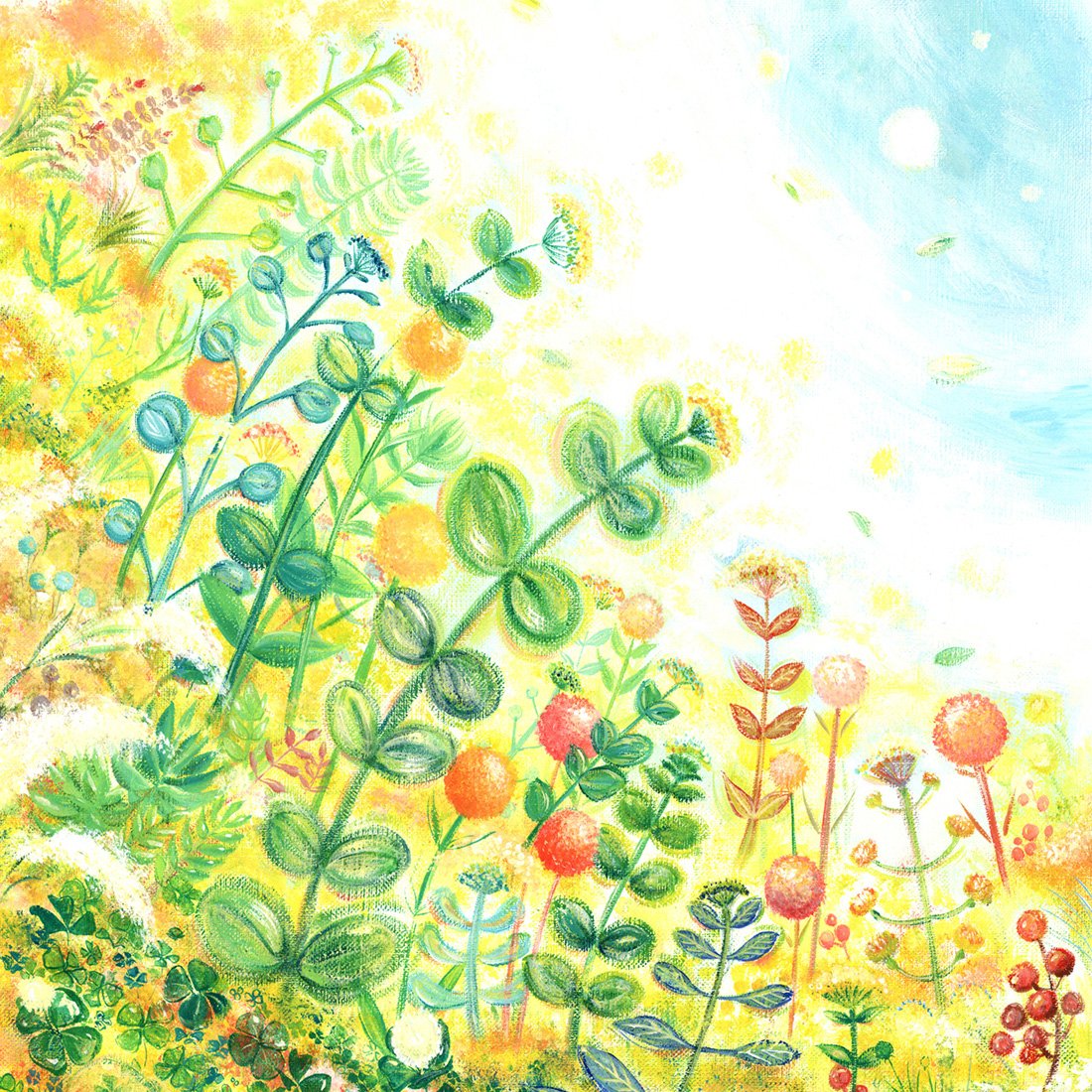 Amazon.co.jp: 絵画 インテリア グリーン 「grow」 額入り(ミニ) 観葉