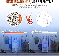 Vista 5 de Mosalogic - Trampa para moscas de frutas para interiores Trampas de mosquitos para uso en casa Atrapa y mata moscas de frutas, mosquitos, plantas