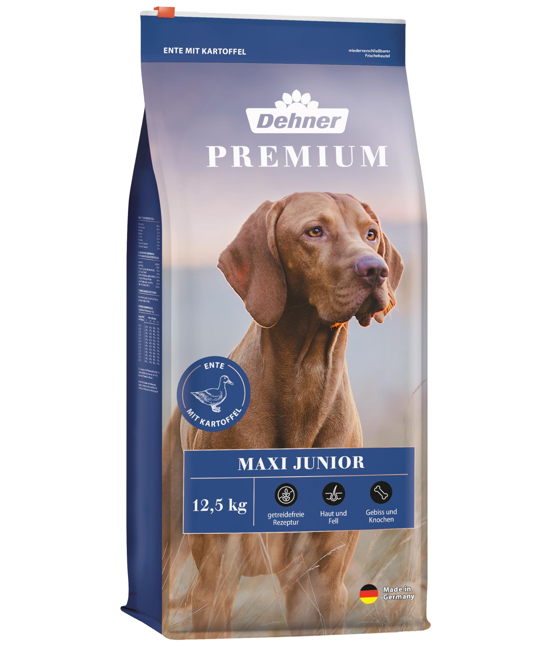 Dehner Premium Perros trockenfutter máxima de Junior | Sin cereales, con patatas, para cachorros y perros jóvenes de razas grandes