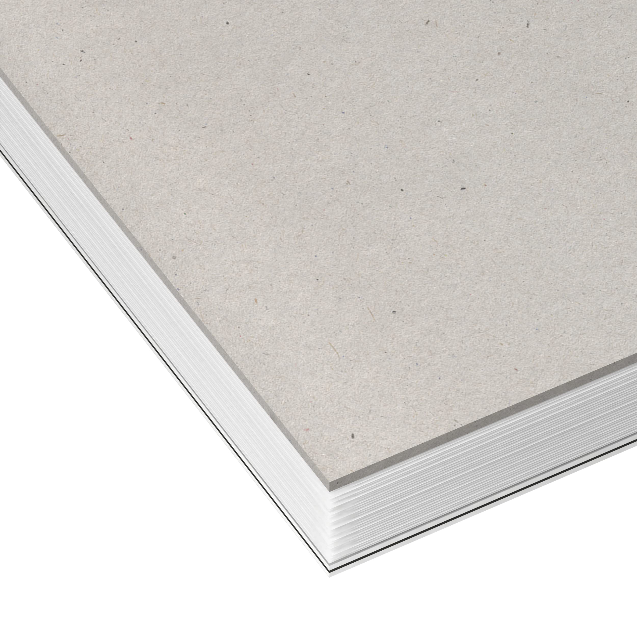 OXFORD Bloc-notes International Format A4+ Petits Carreaux 5mm recto verso, 80 Pages Agrafées Couverture Carte Gris
