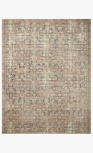 Loloi Angela Rose Aubrey Collection AUB-01 - Alfombra de muestra (18 x 18 pulgadas), altura del pelo de 0.19 pulgadas, color azul marino y multicolor