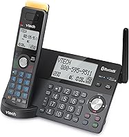 Vista 10 de VTech IS8128-11 - Teléfono inalámbrico DECT 6.0 de alcance superlargo para el hogar con contestador automático, alcance de hasta 2300 pies, bloqueo