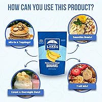 Vista 2 de Thousand Lakes Frutas liofilizadas (plátano, paquete de 2 paquetes de 3.2 onzas)