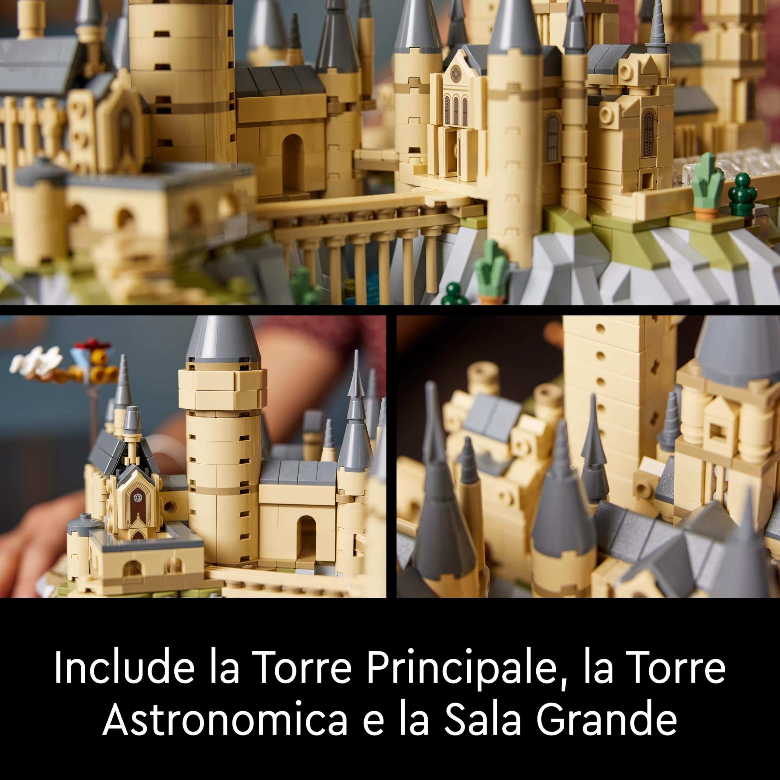 LEGO 76419 Harry Potter Castello e Parco di Hogwarts, Kit di Modellismo da Esposizione per Fan e Adulti, Set con Luoghi Iconici: Torre dell'Astronomia, Sala Grande, Camera dei Segreti e altro