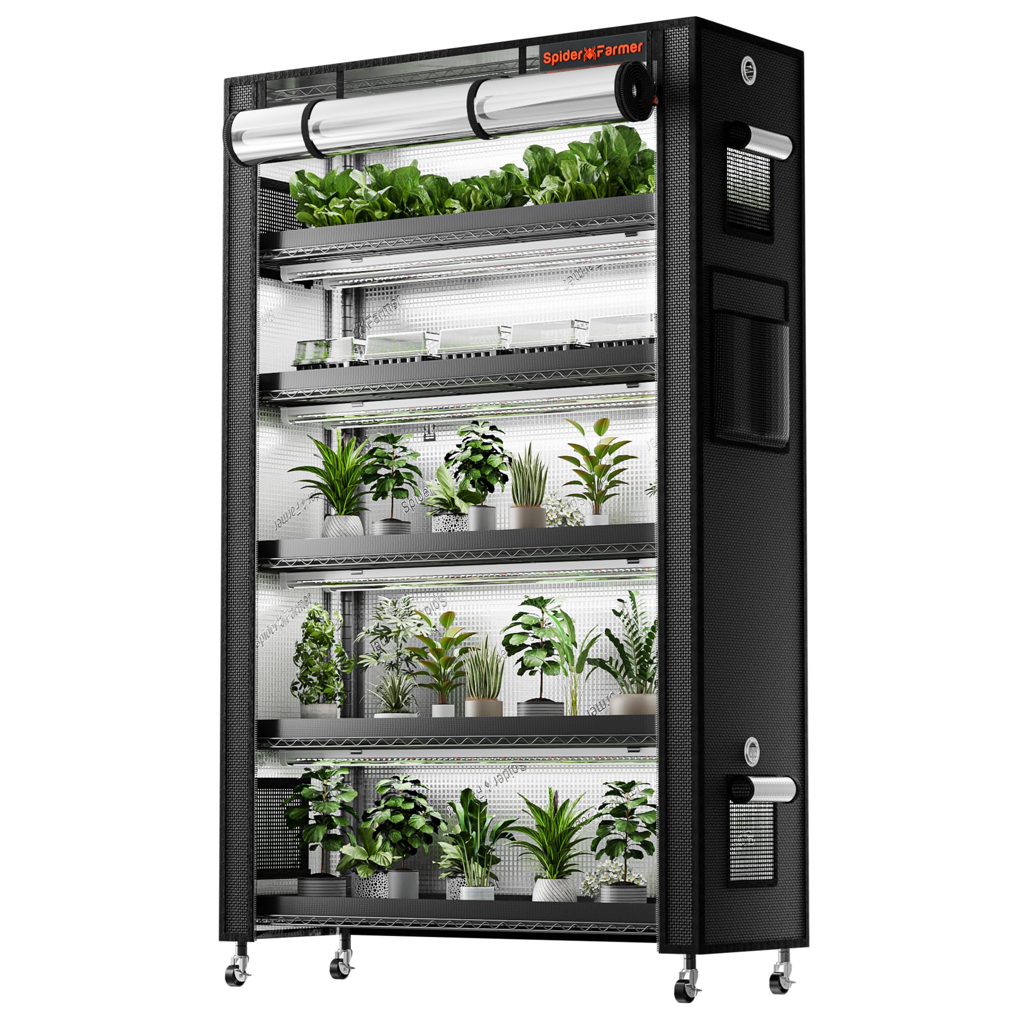 Amazon.com: Spider Farmer 2025 Plant Stand with Grow Lights, 6