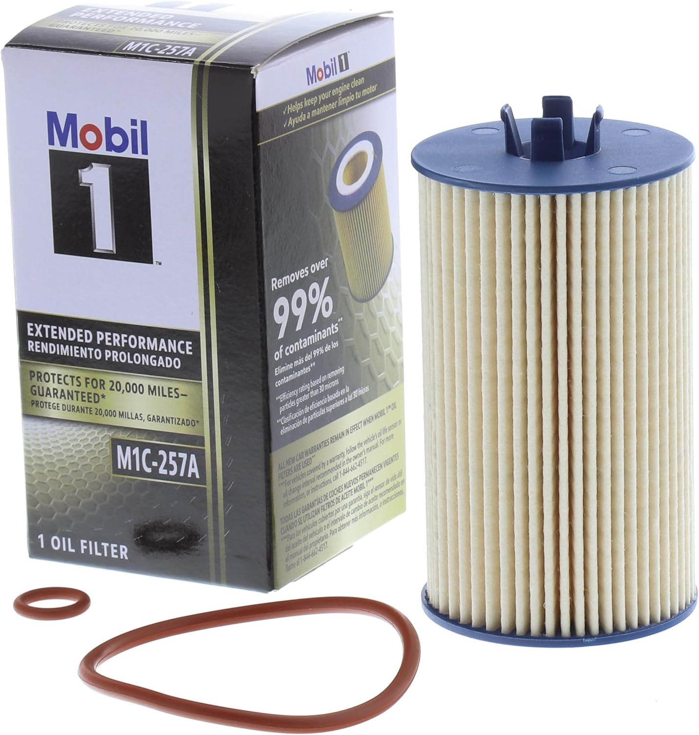 Mobil 1 Extended Performance Oil Filter, M1C-257A | Synthetic Blend, High Efficiency 20,000 Mile Protection | 6 Pack
