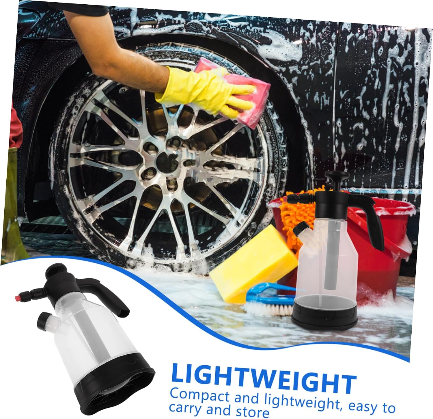 MAGICLULU High Pressure Car Wash Foaming Sprayer Handheld Pressure Bottle Connector for Vehicle Wash Multi-Functional Tool for Home and Garden Cleaning
