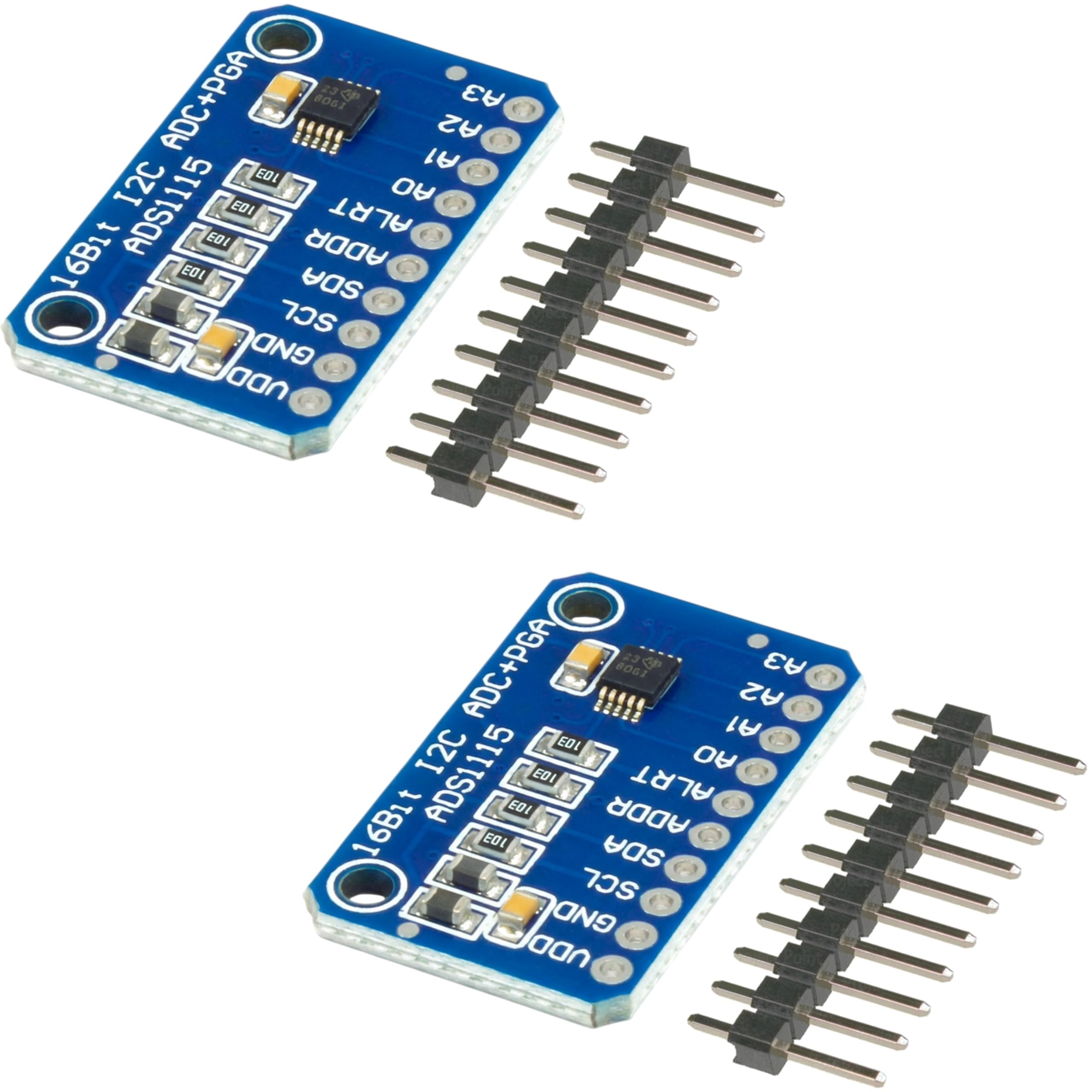 ADS1115 Module, 16-bit ADC, I2C Interface, 4 Channels, 2 Pieces