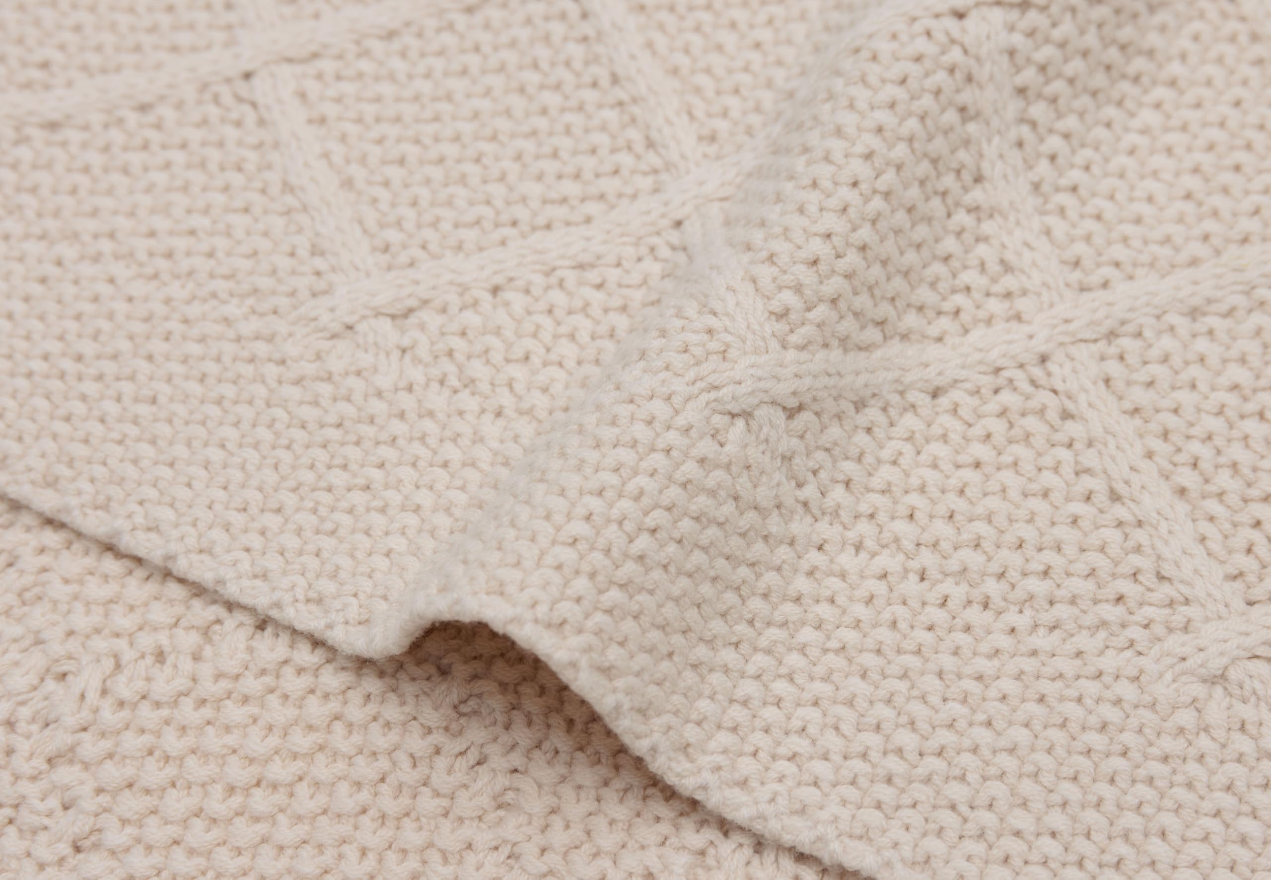 Couverture Bébé Tricot Cosy Knit 100x150 Cm Ivoire – Douceur 60% Coton 40% Acrylique, TOG 1.0, Oeko-Tex, Idéale Lit Bébé, Berceau Ou Couverture D’appoint