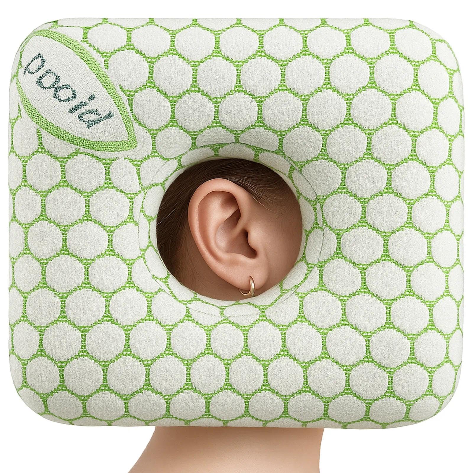 Tfsze Piercing Pillow With Hole, Adjustable Ear Cushion For Side Sleepers, Ear Cushion, Cushion For Pierced Ears For Pressure Relief, Sleeping Ring For Ear Plugs Wearers & Against Ear Pain