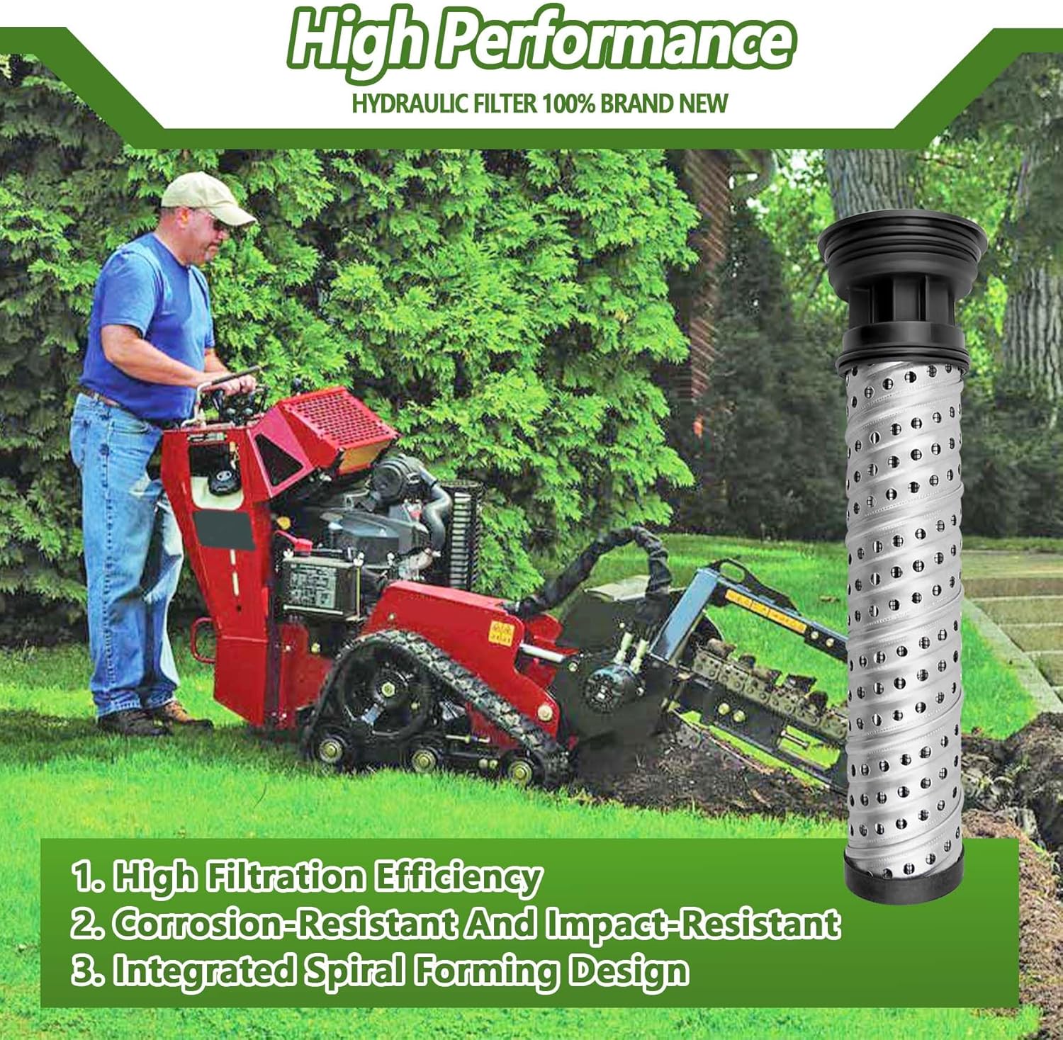 114-3039 Hydraulic Filter Fit for Toro TRX26 STX26 Stump Grinder TRX-300 Trencher